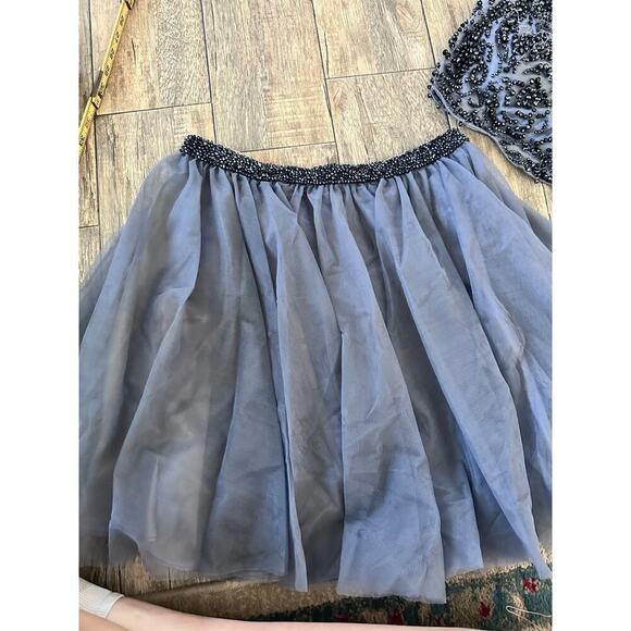 Sherri Hill Women's High Neck Beaded Two Piece Homecoming/ Prom Dress Size 8 - Picture 3 of 16